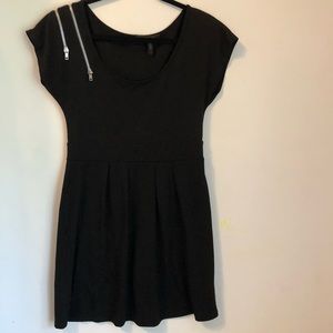 BCBGaxazria black moto casual dress